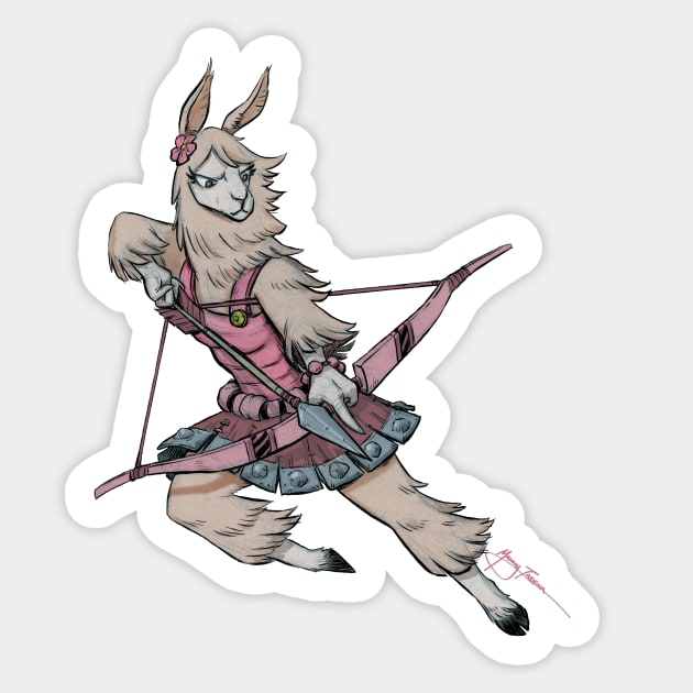 Llamma Sticker by MTadena81